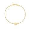 14K Yellow Gold Star of David Bracelet, view 2