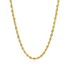 14K Yellow Gold Hollow Diamond Cut Rope Chain (3.2 mm)