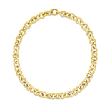 14K Yellow Gold Round Link Chain Necklace, view 2