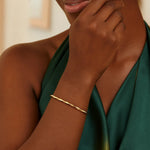 14K Yellow Gold Thin Twisted Shiny Bangle (2.50 mm), view 3