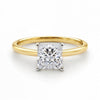 1.50Ct Princess Lab Grown IGI G/VS1 Diamond Ring in 10K Yellow Gold
