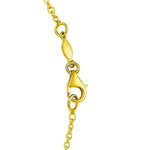 14K Yellow Gold Open Heart Station Necklace, view 3