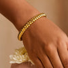 14K Yellow Gold Scalloped Bangle (8.00 mm), view 5