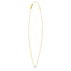 14K Yellow Gold Mini Diamond O Initial Pendant Necklace