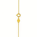 14K Yellow Gold Mini Diamond O Initial Pendant Necklace, view 3