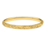 Engraved Medium Bangle in 14K Yellow Gold (6.20 mm), view 2