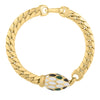 Le Serpent Curb Link Bracelet in 14K Yellow Gold (7.00 mm), view 2