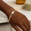 Le Serpent Curb Link Bracelet in 14K Yellow Gold (7.00 mm), view 3