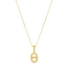 Polished Puff Mariner Link Necklace in 14K Yellow Gold