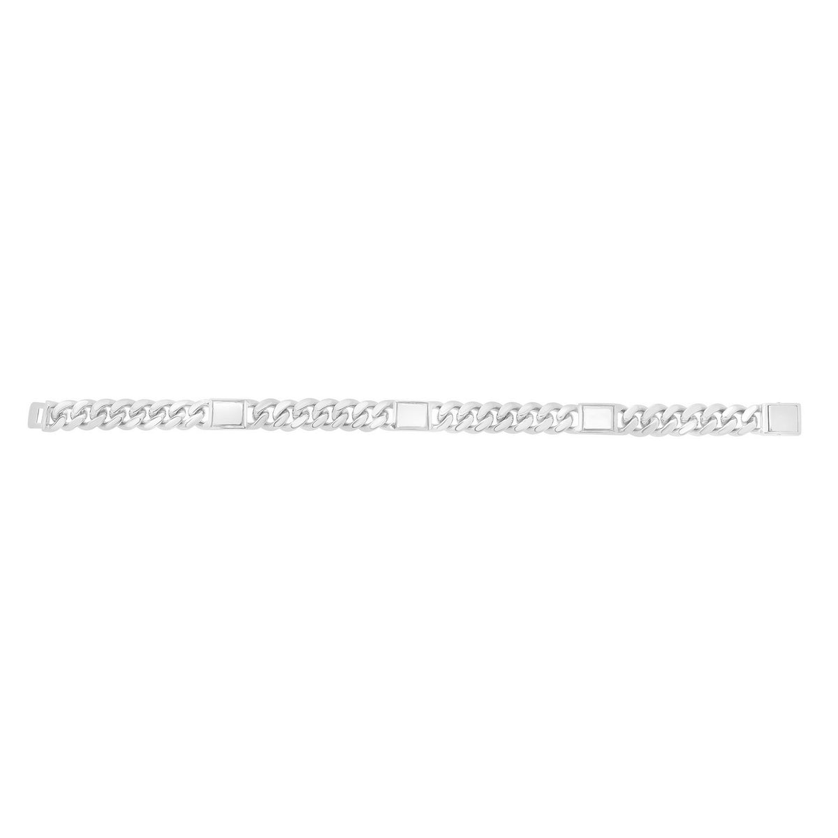 Sterling Silver Rhodium Plated Miami Cuban Link Bracelet (9.00 mm), view 3