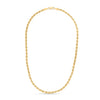 Sterling Silver Yellow Gold Plated Diamond Cut Royal Rope Chain (4.40 mm), view 2