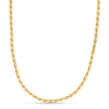 Sterling Silver Yellow Gold Plated Diamond Cut Royal Rope Chain (4.40 mm), view 3