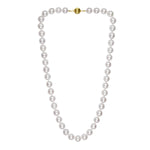 Pearl Necklace with Ball Clasp in 14K Yellow Gold, view 2