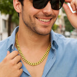 14K Yellow Gold 22 inch Polished Curb Chain Necklace, view 3