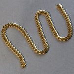 14K Yellow Gold 22 inch Polished Curb Chain Necklace, view 4