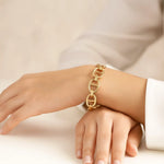 14K Yellow Gold High Polish Mariner Link Bracelet (13.80 mm), view 3