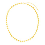 14K Yellow Gold Mirrored Heart Chain Necklace