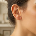 14K Yellow Gold Yours Truly Initial I Stud Earrings, view 3
