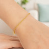 Lite Rope Chain Bracelet in 14K Yellow Gold (1.50 mm), view 4