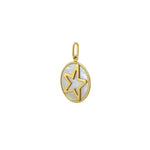 14K Yellow Gold Starfish MOP Charm Pendant, view 2
