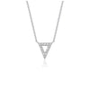 Diamond Inverted Triangle Pendant in 14k White Gold