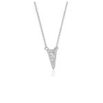 Diamond Inverted Triangle Pendant in 14K White Gold, view 2