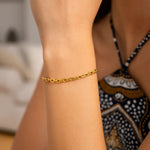 14K Yellow Gold Cable Chain Bracelet (3.30 mm), view 2