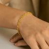 14K Yellow Gold Cable Chain Bracelet (3.30 mm), view 4