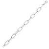 Sterling Silver Rhodium Plated Italian Link Paperclip Bracelet (10.30 mm)