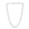 Sterling Silver Rhodium Plated Italian Link Paperclip Bracelet (10.30 mm), view 2