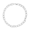 Sterling Silver Rhodium Plated Italian Link Paperclip Bracelet (10.30 mm), view 3