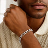 Sterling Silver Rhodium Plated Italian Link Paperclip Bracelet (10.30 mm), view 6