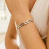 Sterling Silver Rhodium Plated Italian Link Paperclip Bracelet (10.30 mm), view 8
