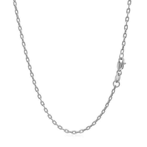Double Extendable Cable Chain in 14k White Gold (1.80 mm)