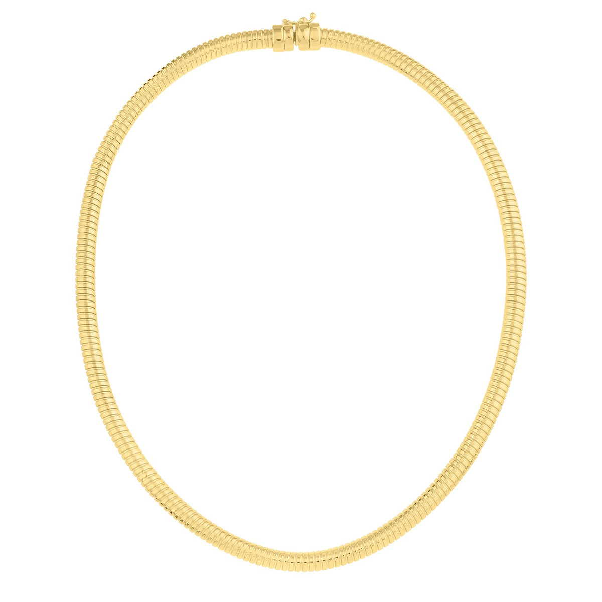 Tubogas Necklace in 14K Yellow Gold (5.00 mm), view 2