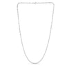 Sterling Silver Rhodium Plated Moon Cut Bead Chain (3.00 mm), view 2