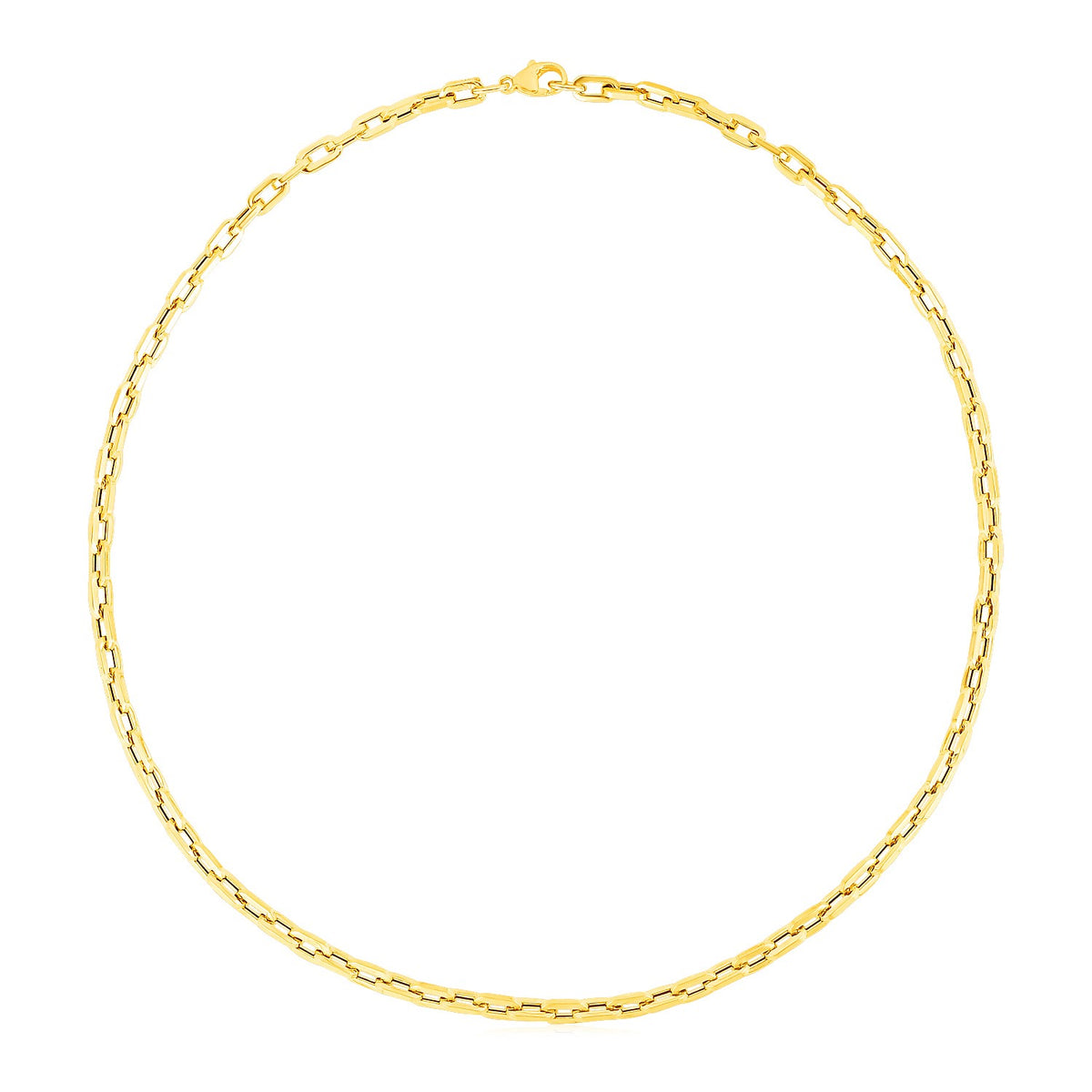 14K Yellow Gold Paperclip Chain Necklace (4.20 mm)