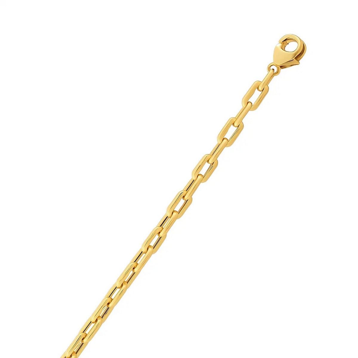 14K Yellow Gold Paperclip Chain Necklace (4.20 mm), view 2