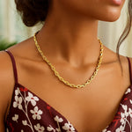 14K Yellow Gold Paperclip Chain Necklace (4.20 mm), view 3