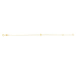 14K Yellow Gold Mini Initial R Bracelet, view 2