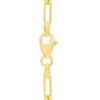 14k Yellow Gold High Polish Circle Disc Paperclip Link Necklace