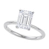 3 Carat Emerald Lab Grown IGI G/VS1 Diamond Solitaire Ring in 14K White Gold