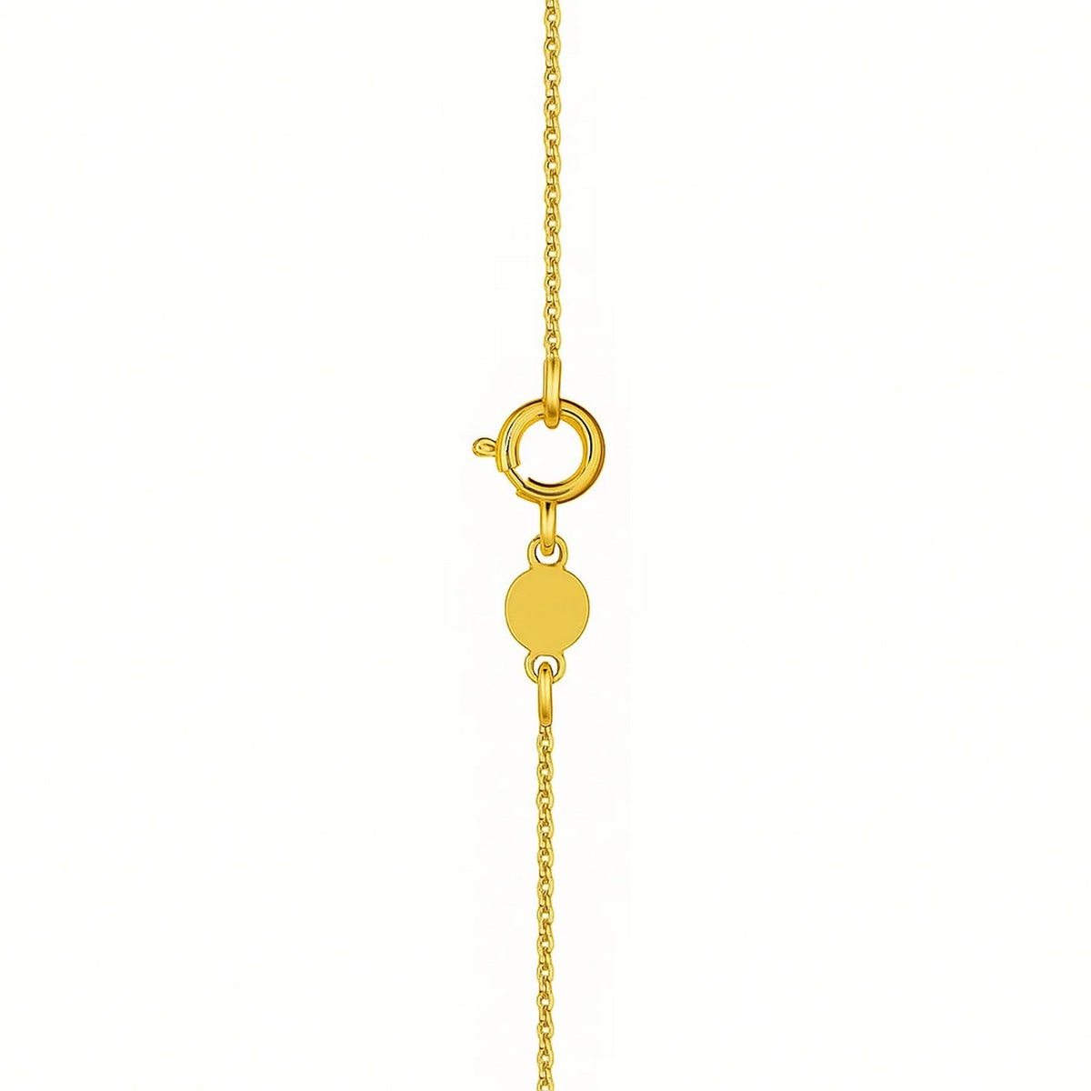14K Yellow Gold Mini Diamond A Initial Pendant Necklace, view 5