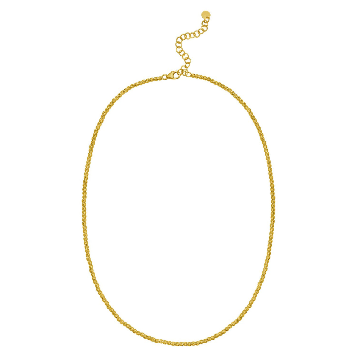 14K Yellow Gold Bead Chain Necklace (2.30 mm)