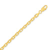 14K Yellow Gold French Cable Chain Bracelet (3.60 mm), view 6