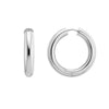 Sterling Silver Round Hoop Earrings with Polished Finish