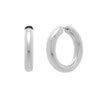 Sterling Silver Round Hoop Earrings with Polished Finish