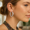 Sterling Silver Round Hoop Earrings with Polished Finish