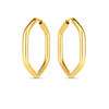 14k Yellow Gold Endless Hexagon Hoop Earrings