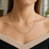 14k White Gold Round Cable Link Chain (2.4 mm)